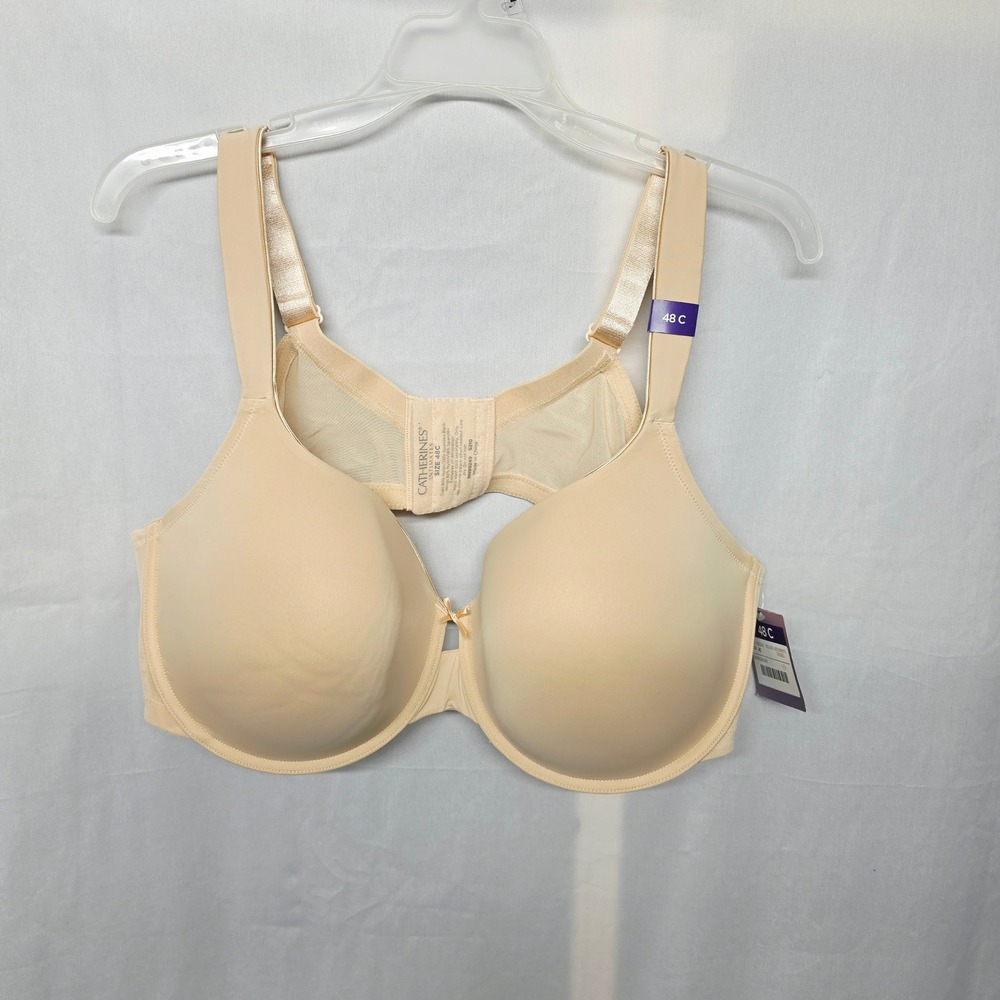 Catherines Intimates Balconette Bra Beige 48C Memory Foam Underwire SCY2240 NEW - Picture 2 of 11